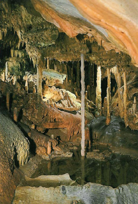 Afzettingen in de Grotte de Han (Han-sur-Lesse, Belgi�)