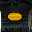 De Vibram-zool zorgt voor een stevige grip, zowel op droge als natte ondergrond.