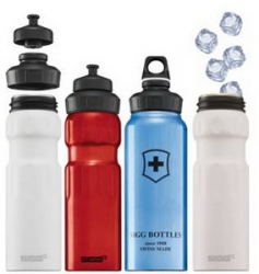 Wide Mouth Bottles van Sigg hebben een grote en een kleine opening