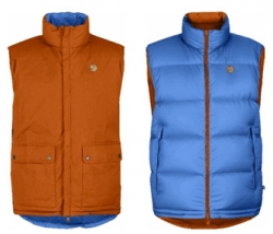 Warme, lichte, keerbare, zichtbare, robuuste bodywarmer van Fjallraven