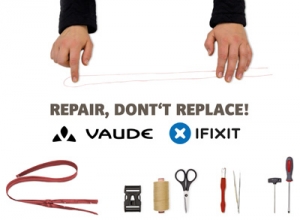 VAUDE werkt samen met internationaal reparatieplatform iFixit om repareren te promoten