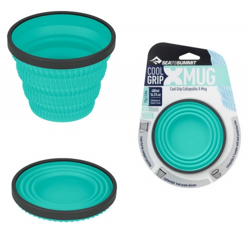 Inklapbare Sea to Summit X-Mug met Cool Grip is cool en compact