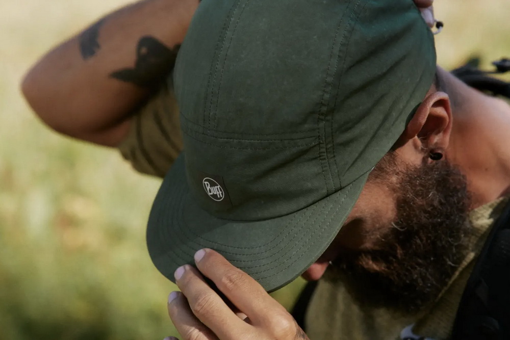 BUFF's 5-panel Cap met UPF 50 gecertificeerde zonbescherming