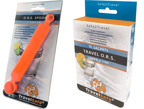 Travelsafe Travel ORS Light en ORS Spoon helpen met vochtbalans na buikloop