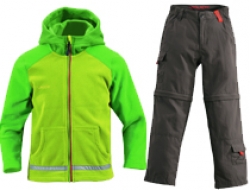 VAUDE fleece met kangaroezakken en afritsbroek met veel zakken